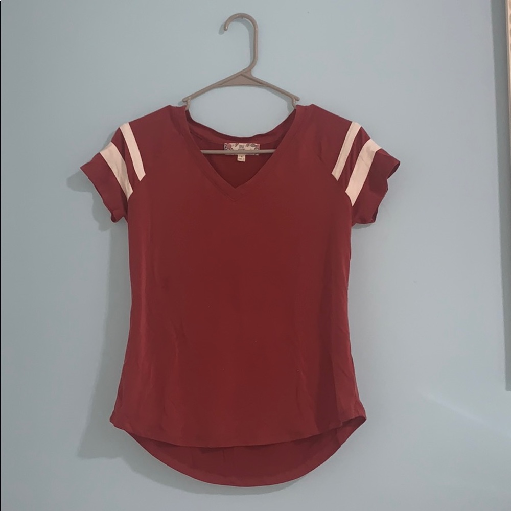 Soft tee short front long back cute and sporty
